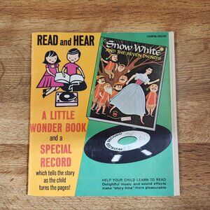 Snow White Read and Hear Book & Record Little Golden Books 45 rpm Vintage